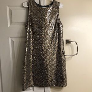 BR gold and silver sequined shift dress 12